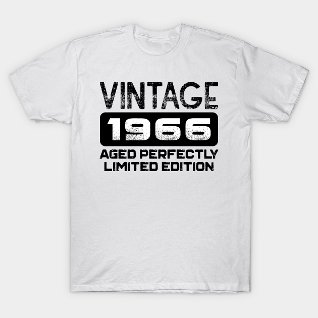 Née En 1966 - T-Shirt Anniversaire Vintage 1966 édition Limitée - Noir, Unisex Adulte, S